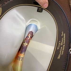 Stetson cowboy hat brown with horse hair chin strap 4XXXX beaver